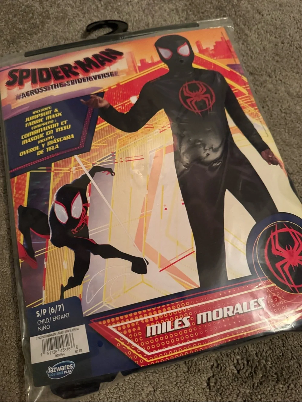 Marvel Miles Morales Spider-Man Black and Red Kids Costume
